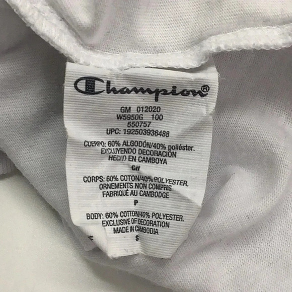Champion Size Small White Crop Top. Preowned - Picture 5 of 5